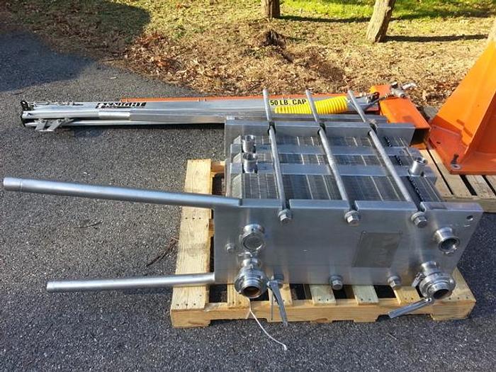 Used 228 SQ. FT. APV PLATE TYPE HEAT EXCHANGER – SANITARY S/S (#9520)