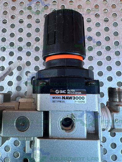 Used SMC  NAW3000 Filter Regulator 7 - 120 PSI w/ SMC Gauge