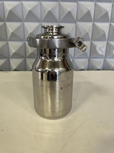 Used Eagle Stainless Container  BTB-10 SS 1L Vessel w/ 3" to 1.5"  Reducer, Clamp