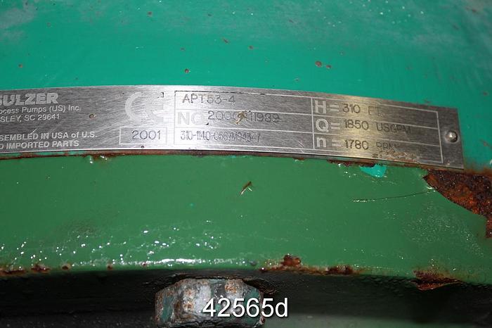 Used Sulzer APT 53-4 8x4x21 Pump #42565