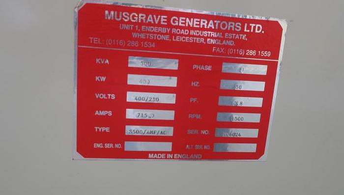 Used 2007 Scania DSC16 - 500 KVA