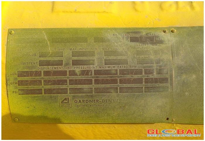 Used Gardner Denver FXD AAB 7-1/2” x 10” Mud Pump – SOLD