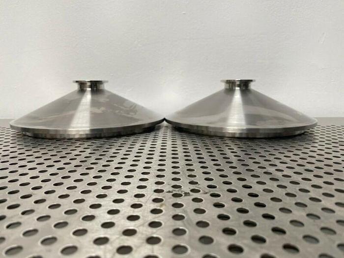 Used Stainless Steel Cylindrical 1 1/2" Sanitary Fitting to 8 1/2" OD Connection