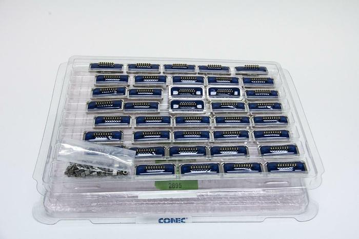 Used Conec D-Sub 6STD15PAM99B30X Receptacle Male Socket Connectors Lot of 40 (2895)