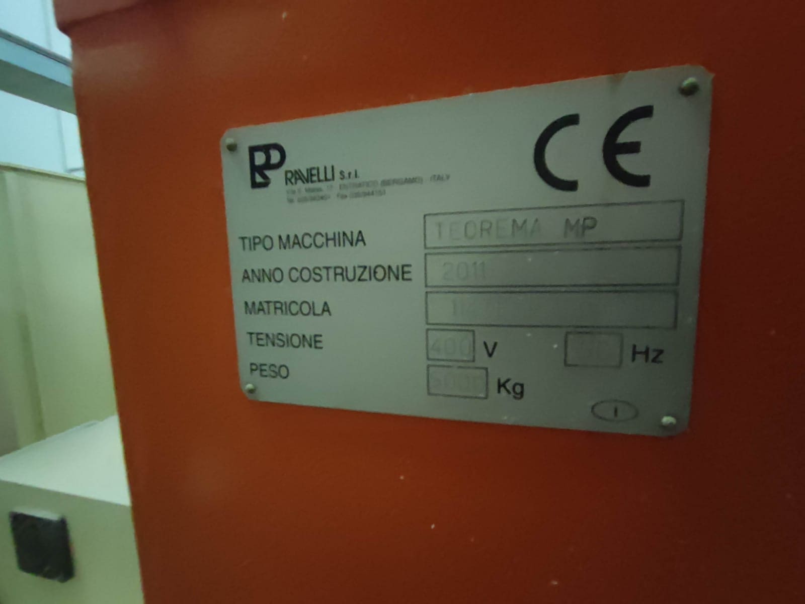 Used Ravelli Teorema MP - Cutting - 2011