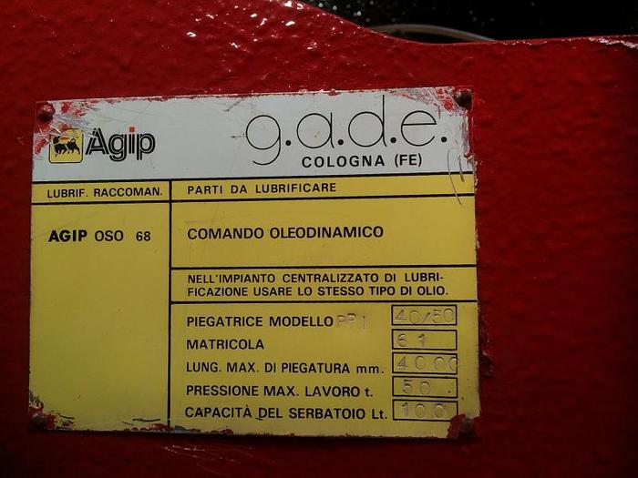 Usato PIEGATRICE GADE IDRAULICA 4050 X 50 t