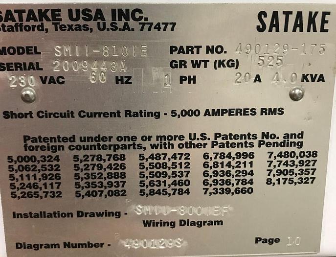 Used Sorter, Color, Satake, Scan Master 810IE, 8-Lane #A743089