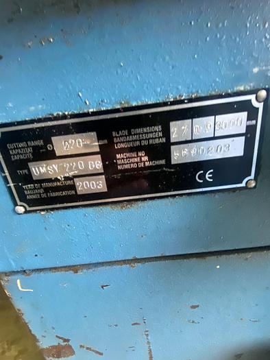 Used UZAY MAKINA 220 DG double Mitre Semi Automatic Bandsaw