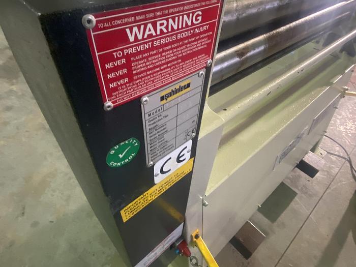 Used SAHINLER MODEL RM 1050mm x 90mm Power bending rollers