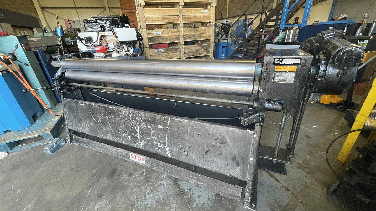 Used Walton 2000mm x 125mm diameter power bending rollers 