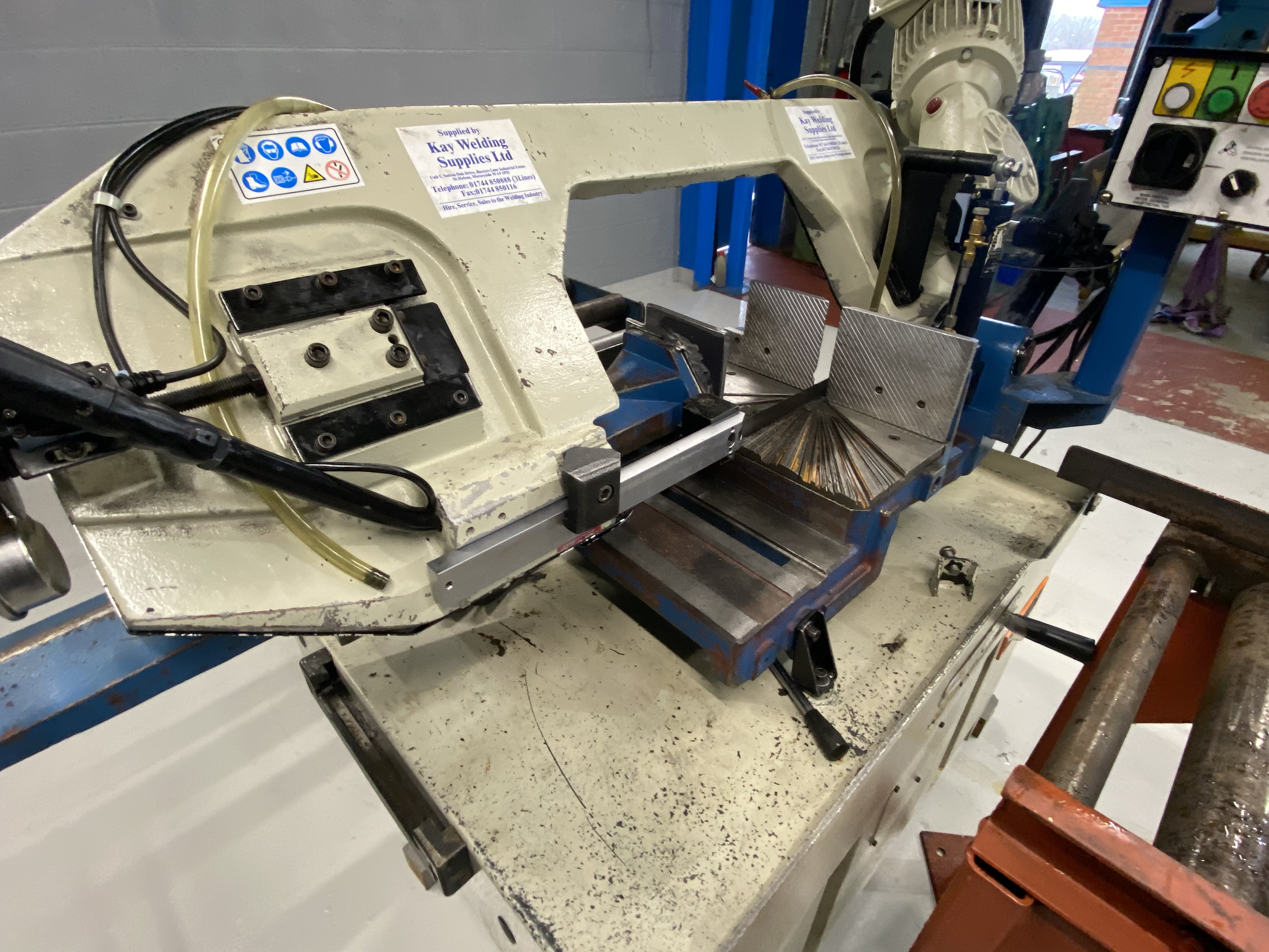 Used Baileigh BS-350M Dual Mitre Horizontal Bandsaw 240 volts