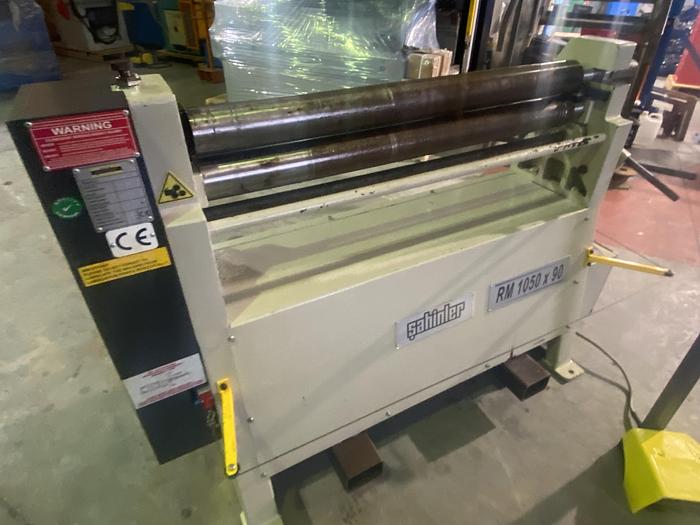 Used SAHINLER MODEL RM 1050mm x 90mm Power bending rollers