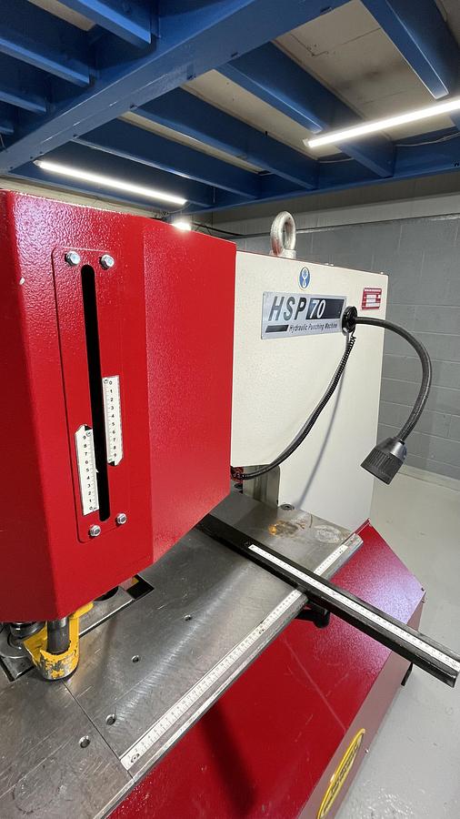 Used SAHINLER Morgan 70 ton Hydraulic Punching machine 625mm throat