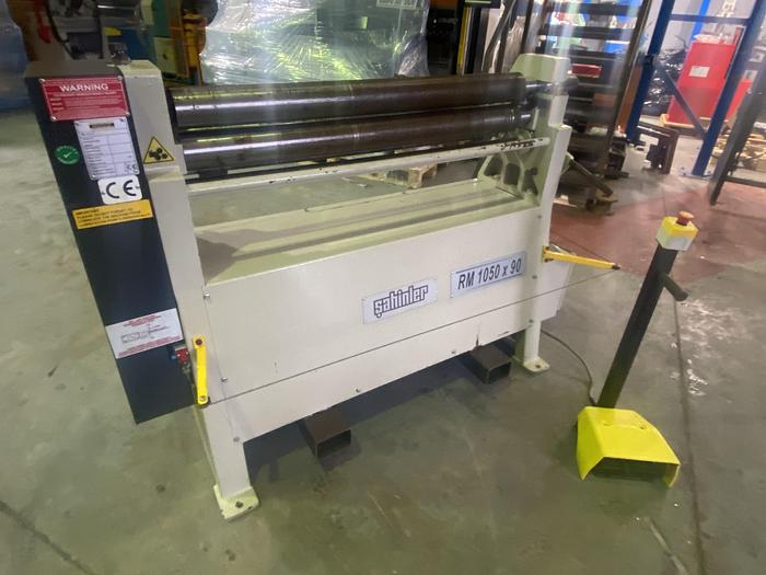 Used SAHINLER MODEL RM 1050mm x 90mm Power bending rollers