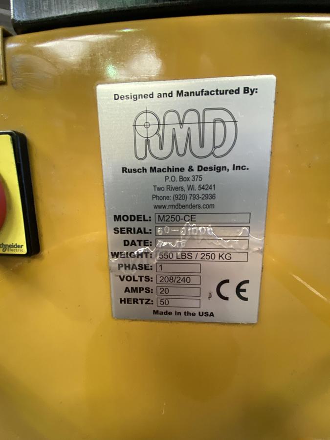 Used BAILEIGH Model M250CE tube and Pipe Bending Machine