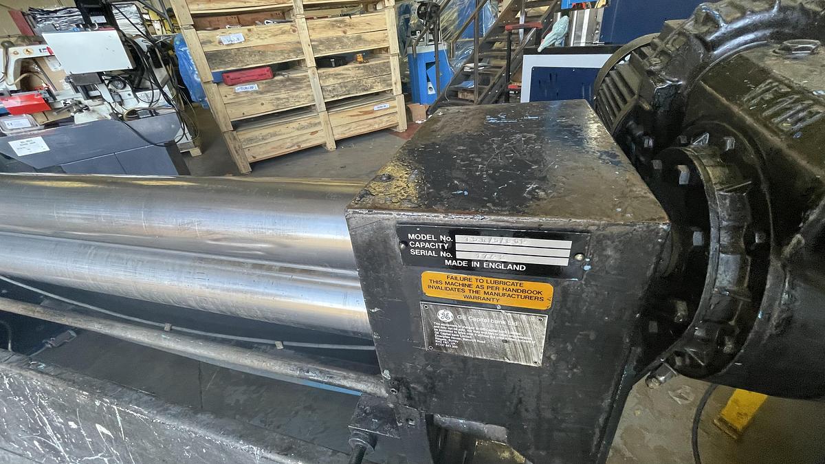 Used Walton 2000mm x 125mm diameter power bending rollers 