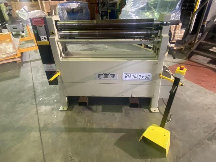 Used SAHINLER MODEL RM 1050mm x 90mm Power bending rollers