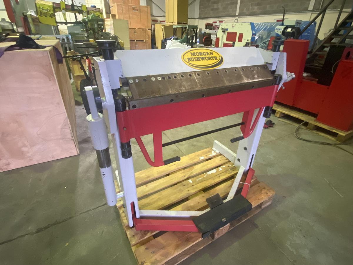 Used Morgan Rushworth 1000mm x 2.5mm foot clamping box and pan folder 