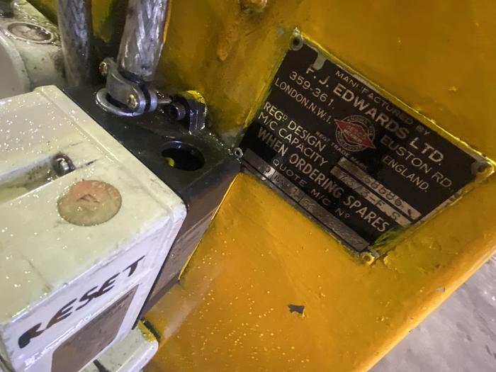 Used EDWARDS EGP   2m x 75mm Diameter Power operated bending rollers