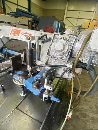 Used UZAY MAKINA 220 DG double Mitre Semi Automatic Bandsaw