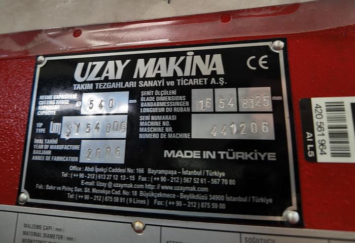 Used Uzay Makina UMSY 540 DG Heavy Duty Twin Mitre Double Column Bandsaw