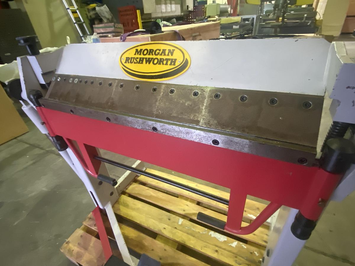 Used Morgan Rushworth 1000mm x 2.5mm foot clamping box and pan folder 