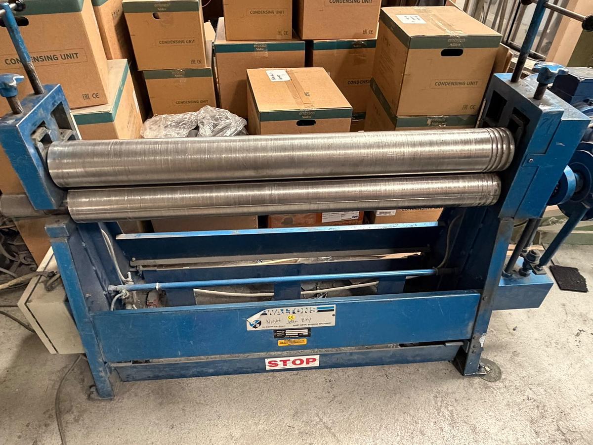 Used WALTON Power bending rollers 1250mm x 3mm