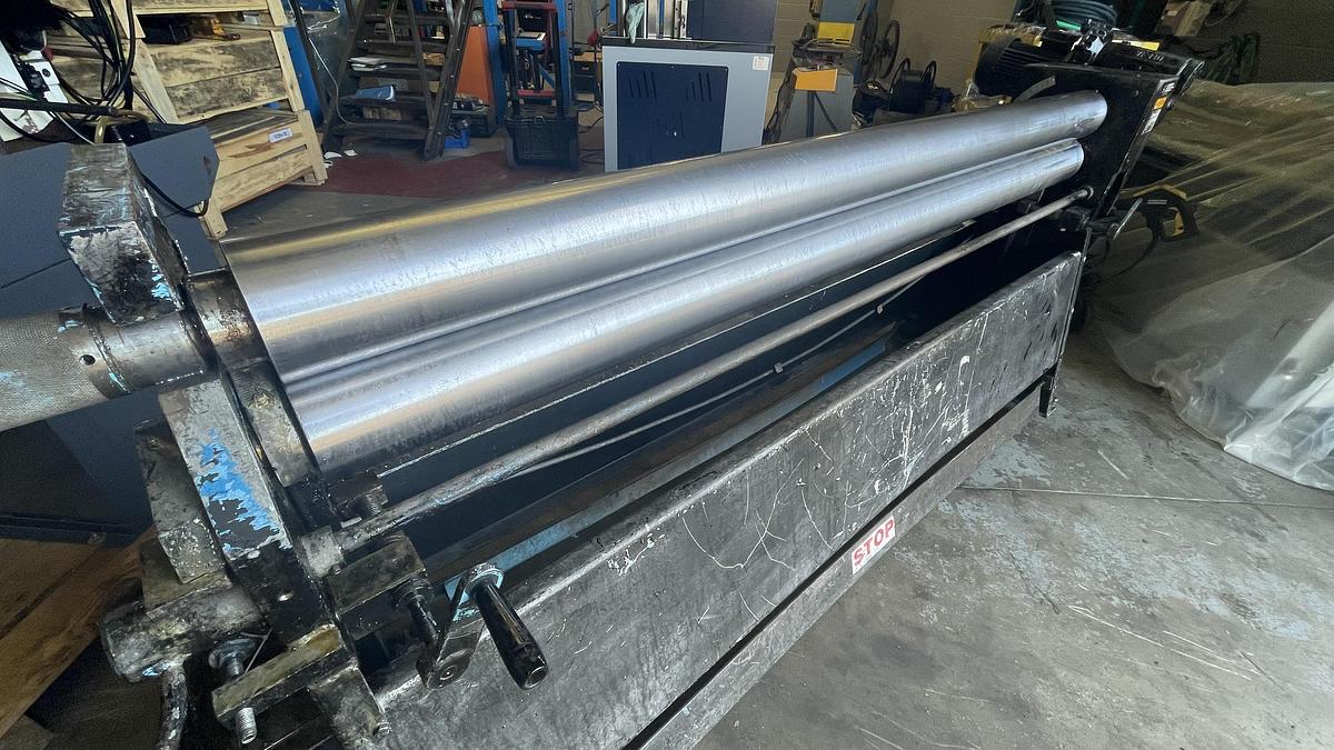 Used Walton 2000mm x 125mm diameter power bending rollers 