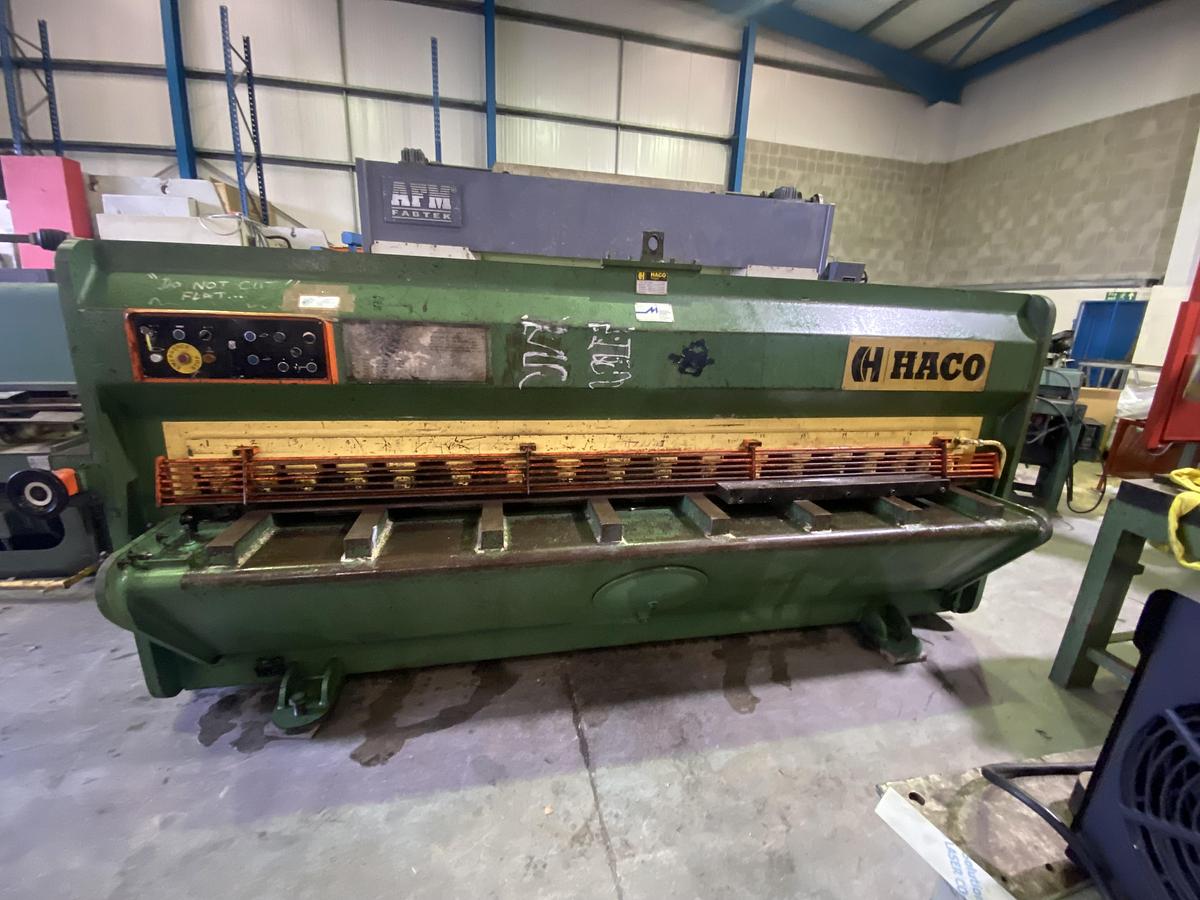 Used HACO 3m x 6mm Variable Angle Guillotine
