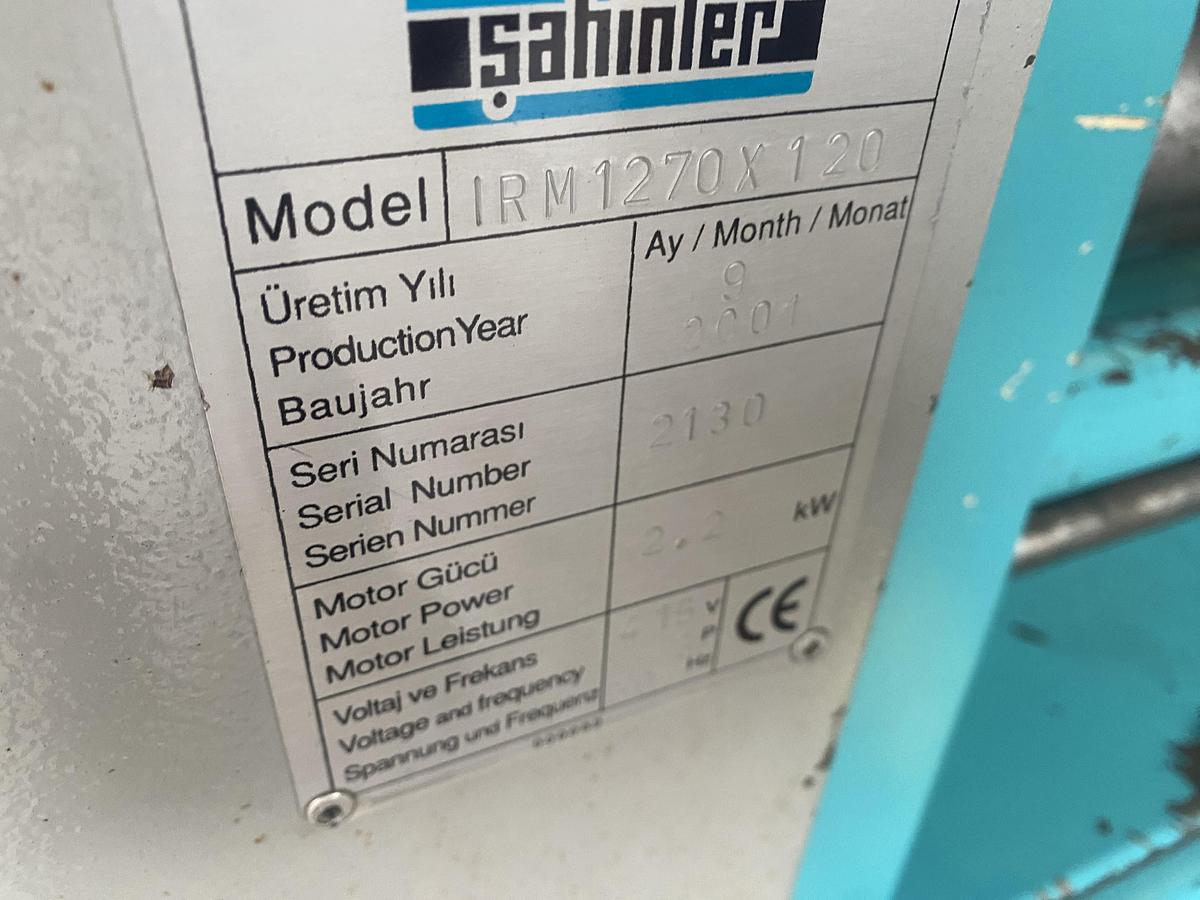 Used Sahinler IRM 1270mm x 110mm diameter bending rollers