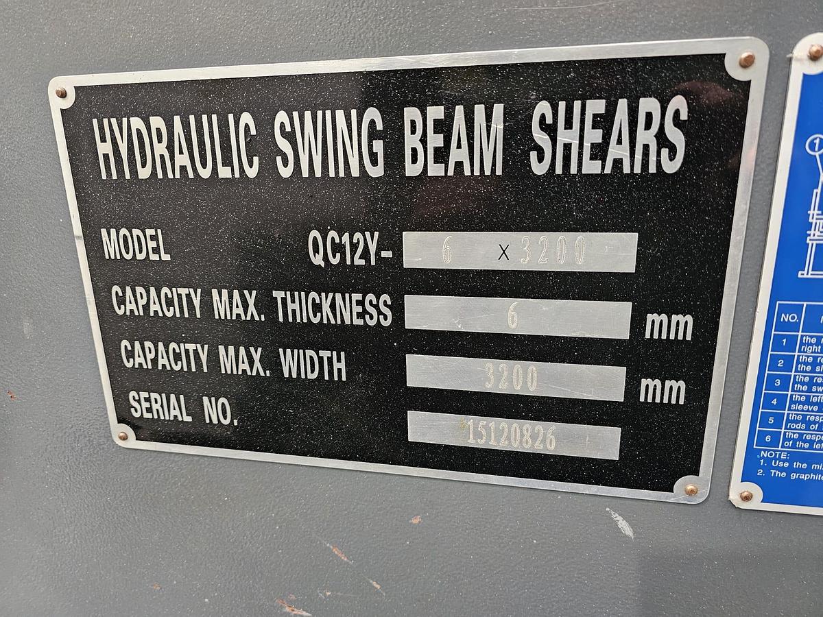 Used Mantech 3006   3m x 6.5mm Hydraulic swing beam guillotine