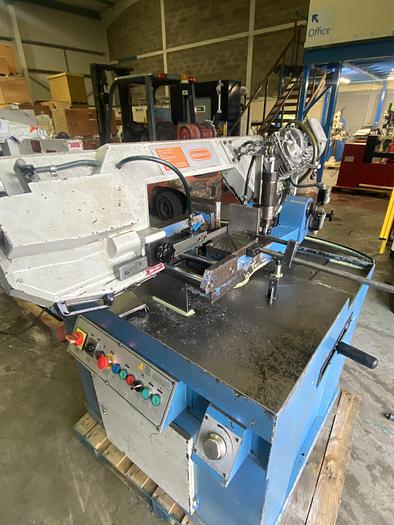 Used UZAY MAKINA 220 DG double Mitre Semi Automatic Bandsaw