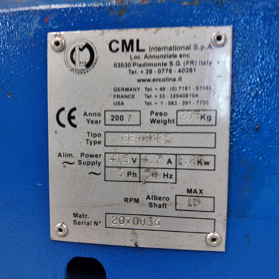 Used ERCOLINA CE40 MR3   3 roll driven 40mm shaft section roller