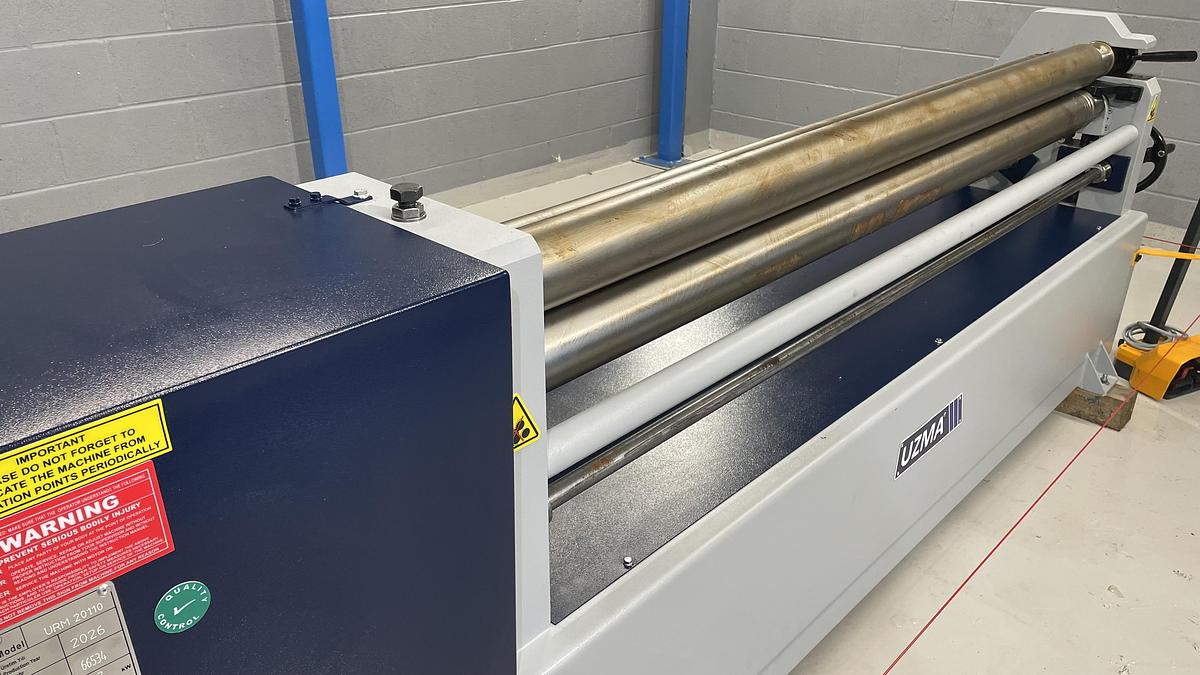 UZMA Model IRM Power operated Bending rollers 2ooomm x 110mm