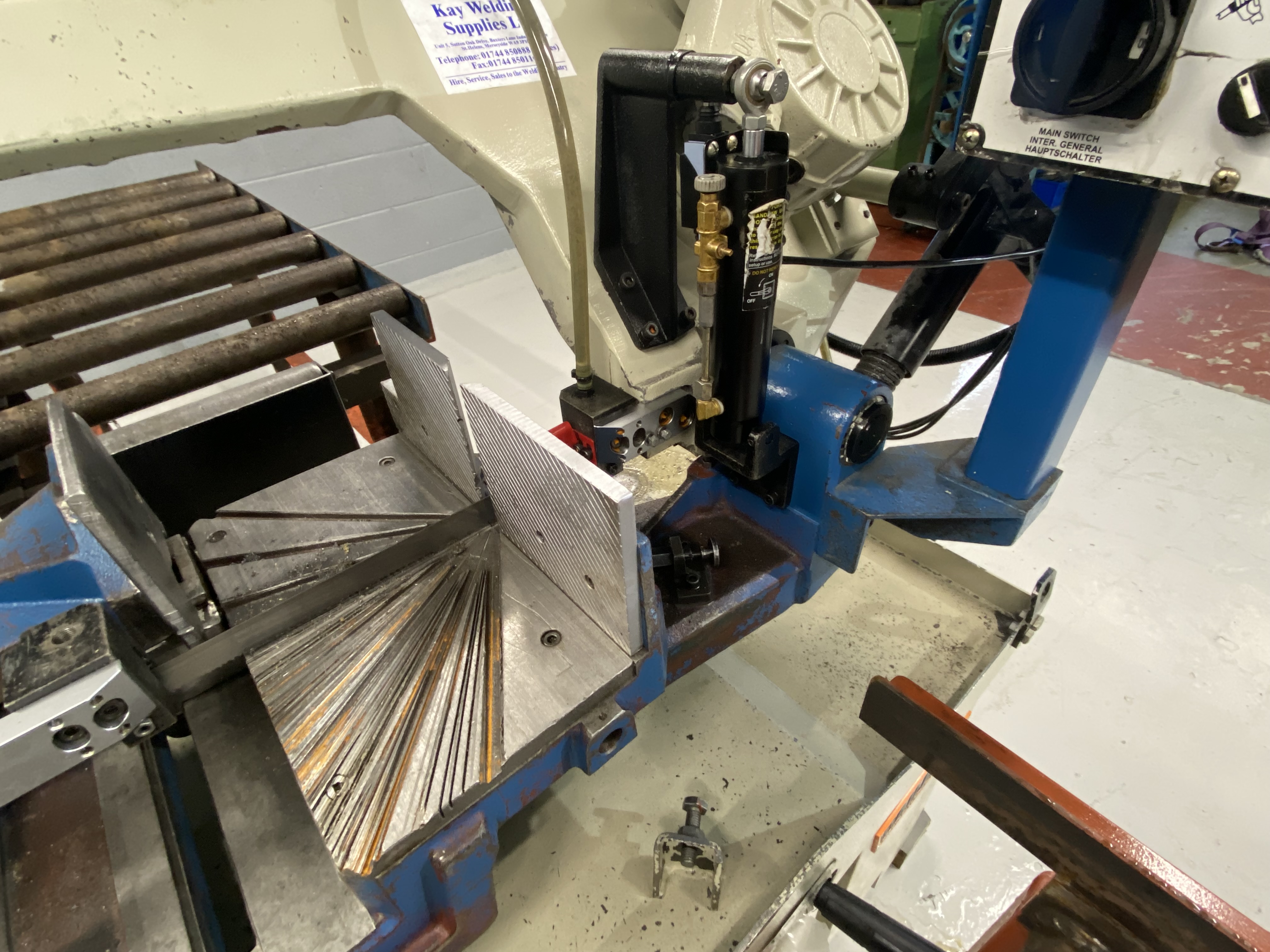 Used Baileigh BS-350M Dual Mitre Horizontal Bandsaw 240 volts