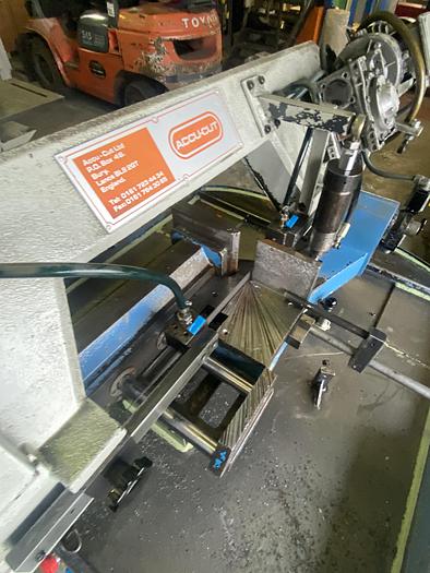 Used UZAY MAKINA 220 DG double Mitre Semi Automatic Bandsaw