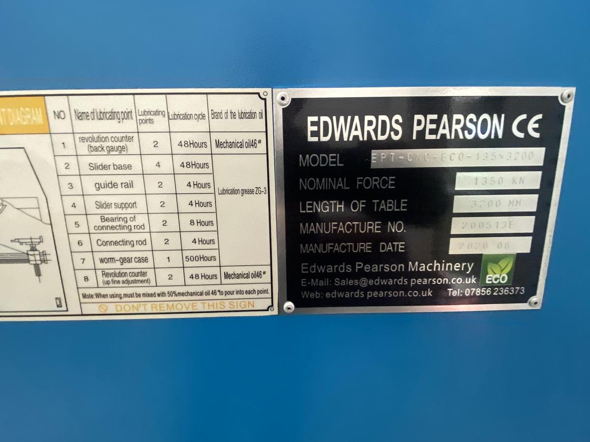 Used EDWARDS PEARSON EPT CNC ECO 3m x 135 ton Press brake
