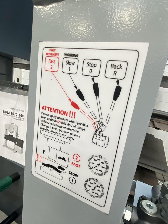 UZMA 100 TON Hydraulic heavy Duty workshop press