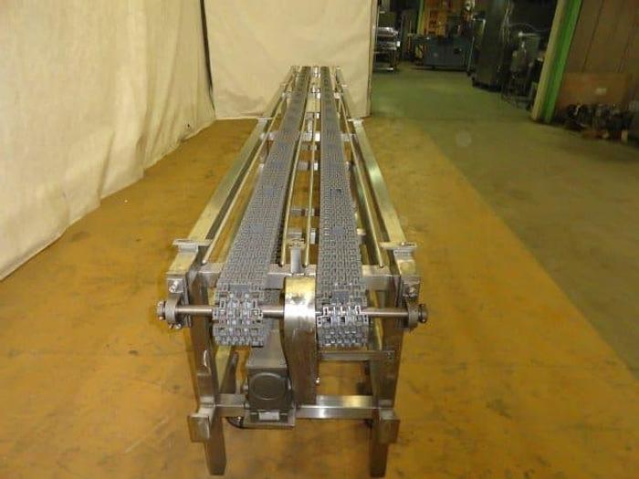 Used Dual Lane Conveyor; 17'L