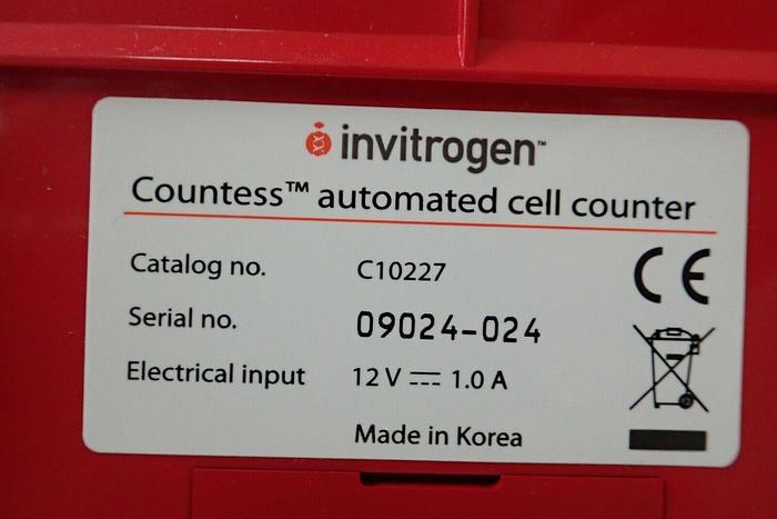 Used Invitrogen Countess C10227 Automated Cell Counter Hemocytometer w/ Power Supply