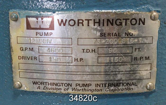 Unused Worthington 12MNHV Power End #34820