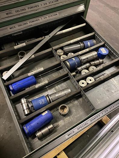Used Wilson Tool Assortment of Punches, Punch & Guide Assemblies, Guides, Springs & Dies