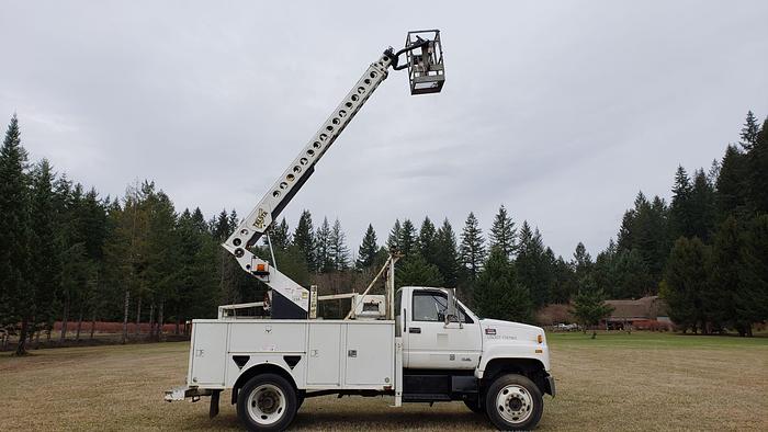 Used 2000 GMC 6500 w/ Telsta T36C Cable Placer Bucket Truck
