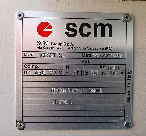 Used 2001 SCM Italy Automatic Throughfeed moulder SCM TOPSET XL, 7 heads
