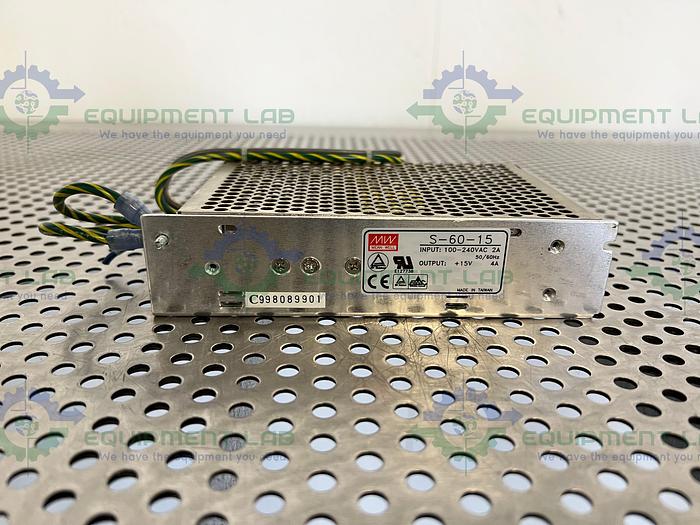 Used Mean Well S-60-15 Power Supply Input 100-240 VAC