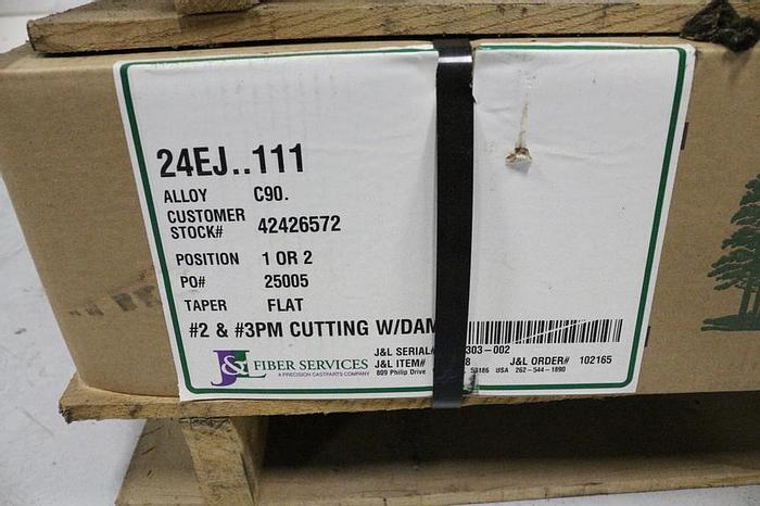 Unused Beloit DD4000 Refiner 24" Diameter Disc Plate Set #32359