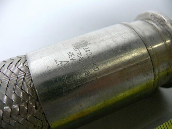 Used ThermaSeal 2400SK0 Rev C 18" Flexible Stainless Steel Hose w/ 2" OD Sanitary