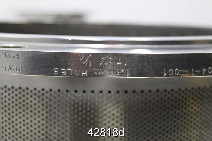 Unused Thune Kvaerner SP-32 Screw Press Basket with 1.5mm Holes #42818