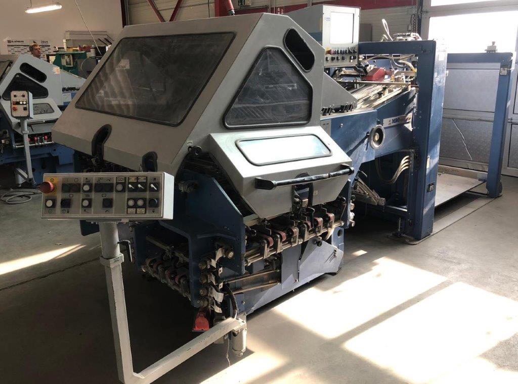 Used partially automatically adjustable combination folding machine MBO K 8001SKTL4FP from 2003