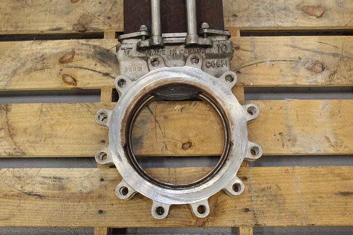 Used True Line 10" Hand Operated Knife Gate Valve #43999